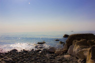 Plaj manzarası. Akdeniz