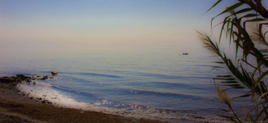 Plaj manzarası. Akdeniz.