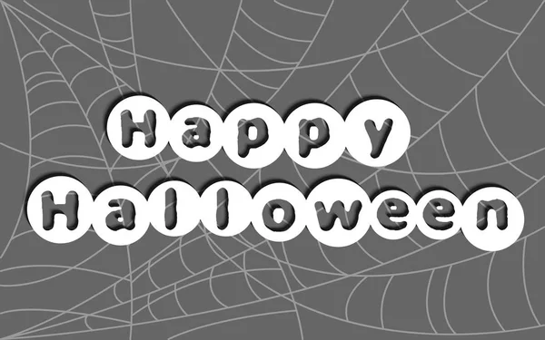 Design de vetor de Halloween com letras Feliz Halloween . — Vetor de Stock