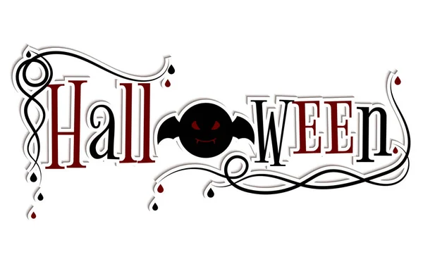 Diseño de vectores de Halloween con letras de Halloween feliz . — Archivo Imágenes Vectoriales