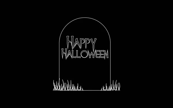 Halloween Vector Design with Happy Halloween Lettering. — Stock Vector