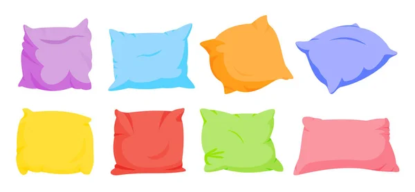 Almofada de cor almofada arco-íris cartoon conjunto vetor —  Vetores de Stock