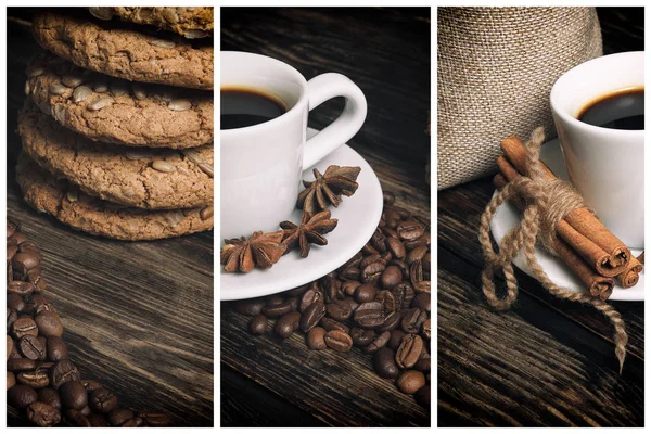 Coffee composition with cookies — Stock Photo, Image