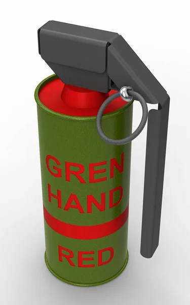 Röd Smoke hand-granat — Stockfoto
