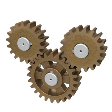 Dişli transmisyon öğenin 3D modeli