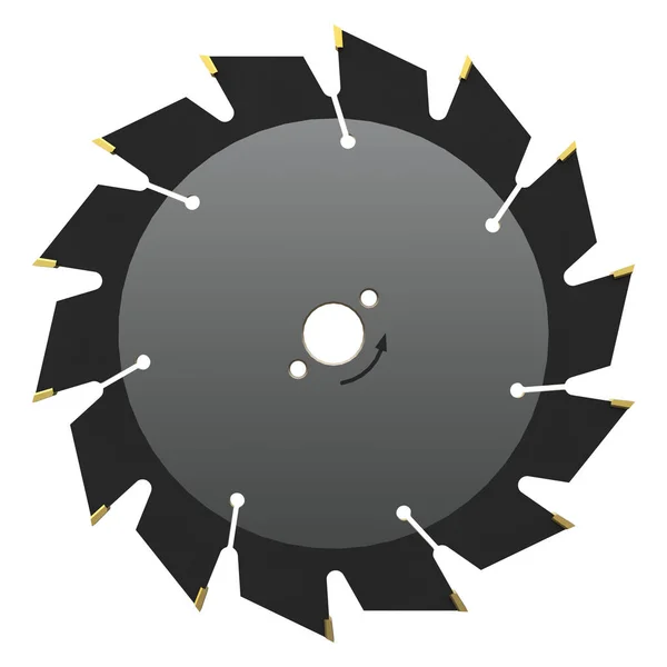 Цилиндрический пильный диск — стоковое фото