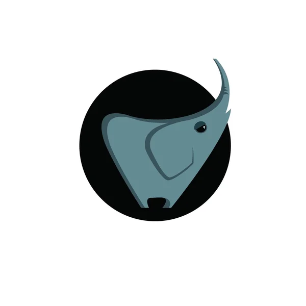 Colorida ilustración de un elefante. Lindo vector de dibujos animados ilustración . — Vector de stock