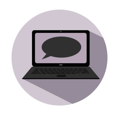 iletişimin bir düz simgesi. 