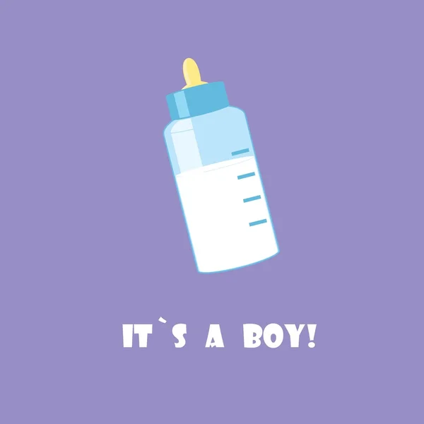 Baby sprcha prvky. Baby Přeháňka pozvání "je to kluk". — Stockový vektor