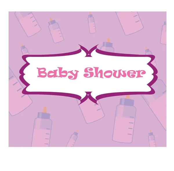 Baby dusch element. Baby shower inbjudan — Stock vektor