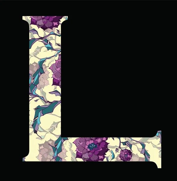 Letter Logo, Icon. Floral letter design for book cover, poster, card, print.