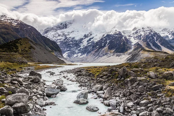 Hooker rivier in Nieuw-Zeeland — Stockfoto