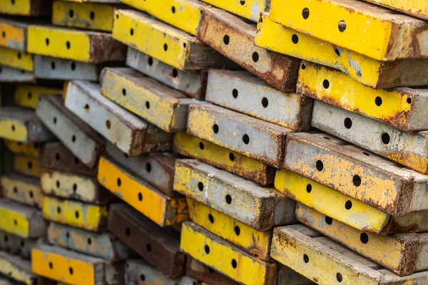 Estoque de aço jarda, textura de aço. Fundo de aço . — Fotografia de Stock