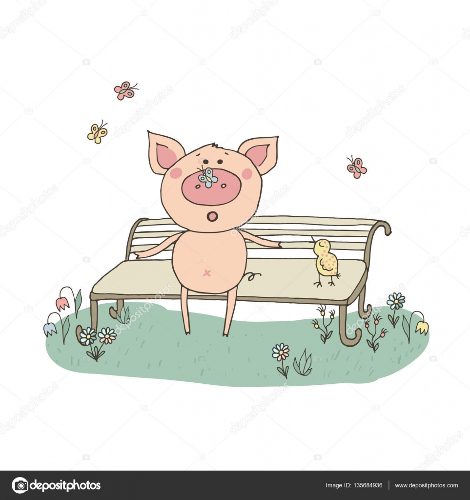 поросенок бежит. хрюшка запрыгнула на поваленное. день летающих свинок. свинья на скамейке. поросенок прыгает на других.