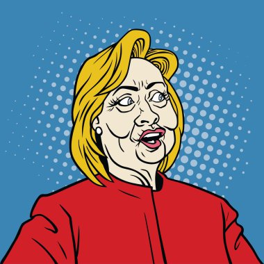 Hillary Clinton Pop sanat portre vektör