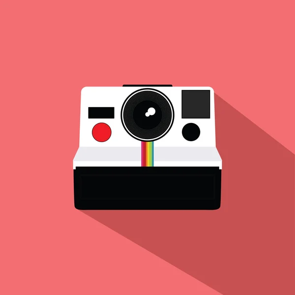Vector de diseño plano de cámara Vintage Polaroid — Vector de stock