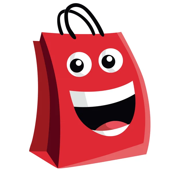 Sac à provisions Cartoon Character Design — Image vectorielle