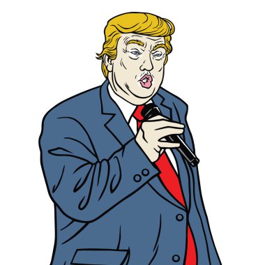 Donald Trump karikatür karikatür portre 