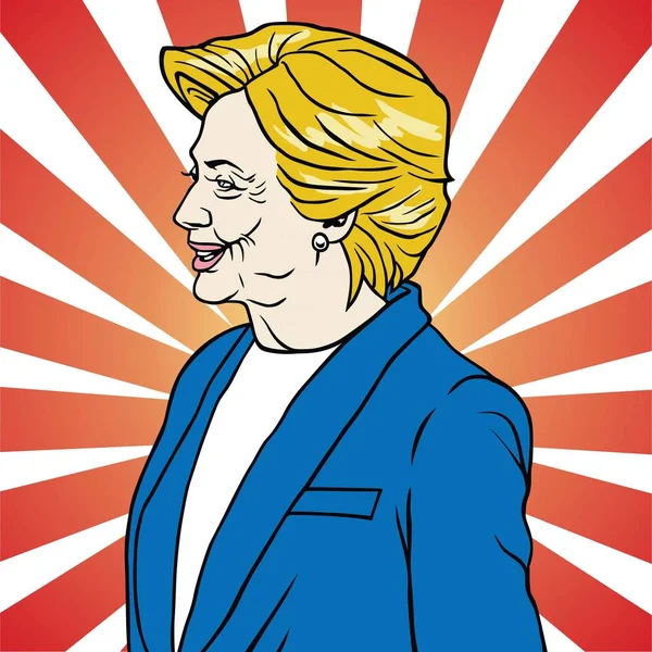 Hillary Clinton plakat Pop sztuka wektor — Wektor stockowy