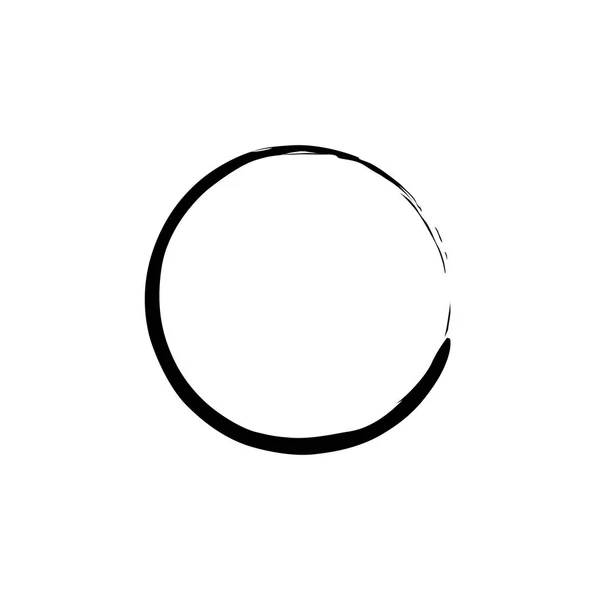 Red Blood Zen Enso Circle Vector Art Brush Icon Design Stock Vector