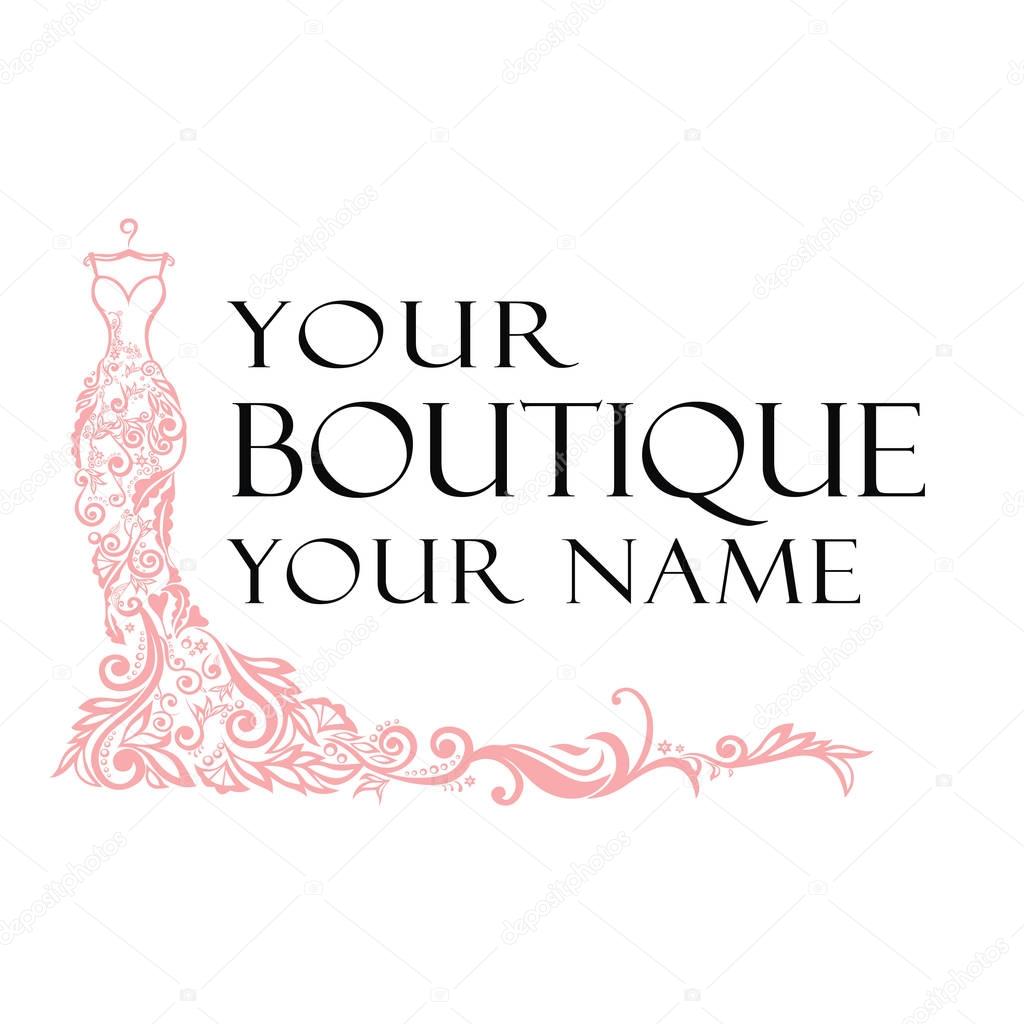 Download Vestido Boutique ilustración Vector Logo — Vector de stock ...