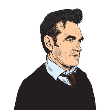 Morrissey Pop sanat portre karikatür vektör çizim