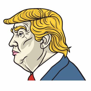 Donald Trump vektör portresi