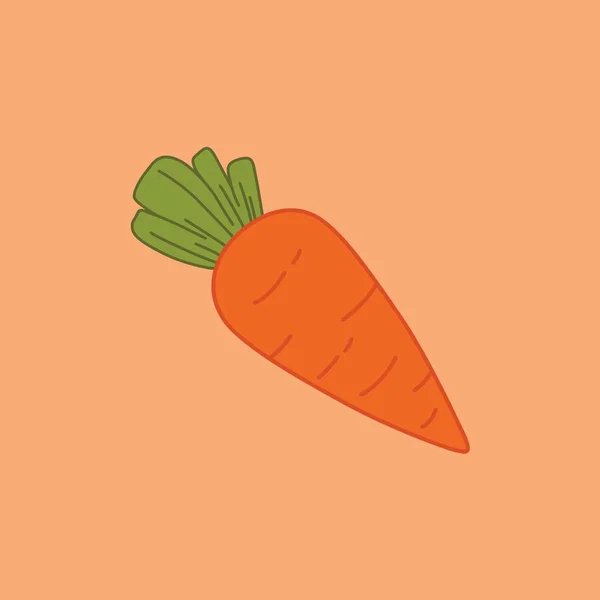 Zanahoria Vector Illustration. Clip Arte aislado — Vector de stock