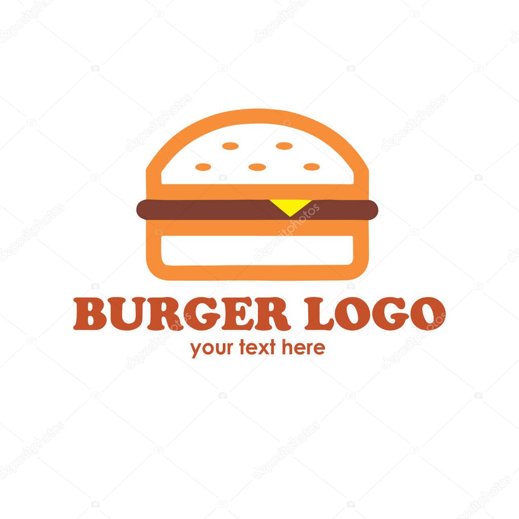Hot Burgers Logo with Editable Text