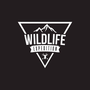 Vahşi sefer vektör tasarımı, siyah arka plan