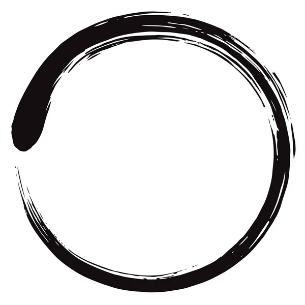 Минималистический вектор круга Энсо Дзен — стоковый вектор