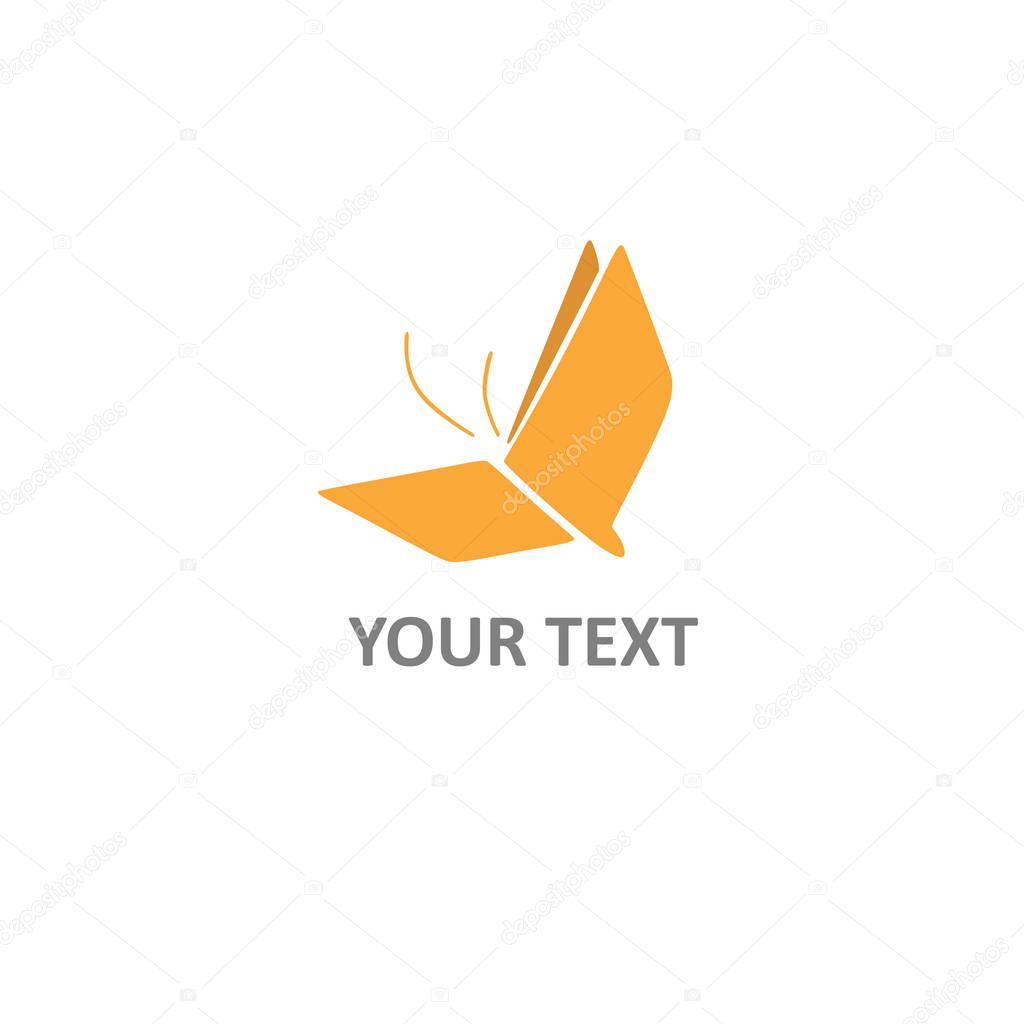 Book Logo Creative Design. Butterfly Concept. Vector Template