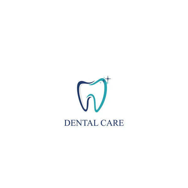 Cuidado dental icono Logo Vector plantilla de diseño — Vector de stock