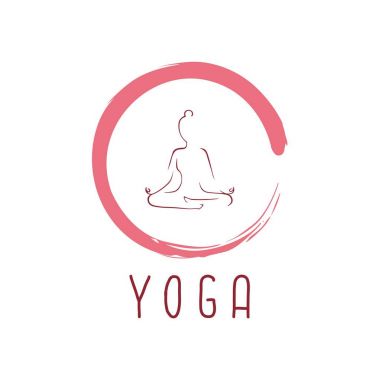 Yoga Zen vektör tasarım logolu