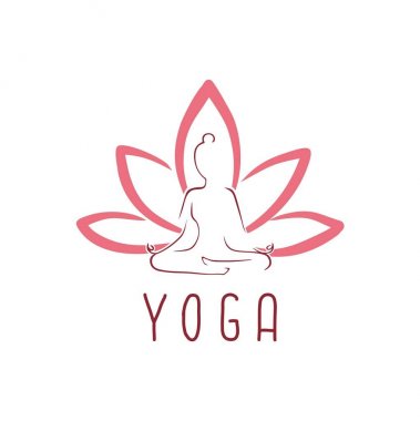 Lotus Yoga Logo vektör tasarımı