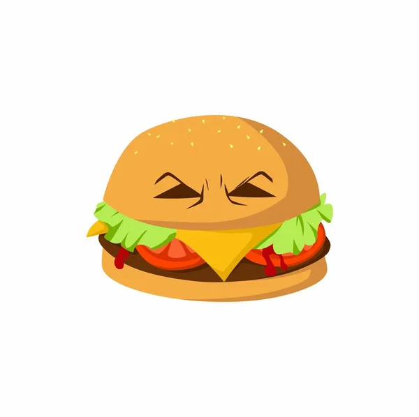 Peligro Burger Monster Vector Diseñar, Carteles, Ilustración — Archivo Imágenes Vectoriales