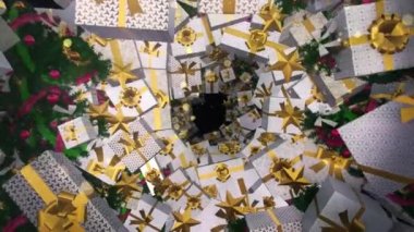 Noel Hediye Kutusu Stili Sanat Deko, kutlama filmleri ve Noel sahnesinde sinemasal filmler için kullanılan bir film. Sahne, başlık ve logolar için de iyi bir geçmiş..