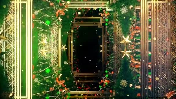 Árvore Natal Para Gatsby Estilo Filmagem Movimento Para Filmes Celebração — Vídeo de Stock