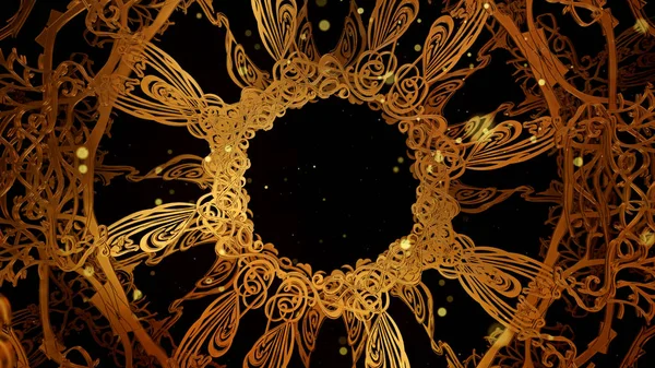 Sanat deco ve moda partisi sahnesinde reklamcılık ve duvar kağıdı için 3 boyutlu illüstrasyon arka planı. Dekoratif konseptte 3B canlandırma.