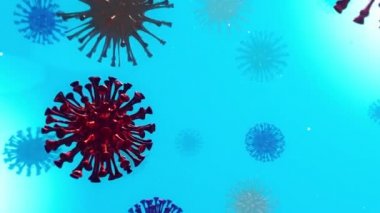 Coronavirus In The Air, bilimsel filmler ve sağlık sektöründeki sinematikler için bir hareketli görüntüdür. Sahne, başlık ve logolar için de iyi bir geçmiş..