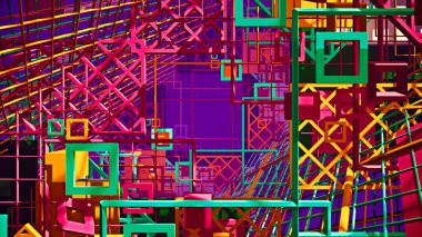 3D illustration Background for advertising and wallpaper in geometry and abstract scene. 3D rendering in decorative concept 