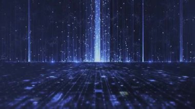 Digital City On Connect, bilim kurgu filmleri ve teknoloji sahnesindeki sinema filmleri için kullanılan bir film. Sahne, başlık ve logolar için de iyi bir geçmiş..