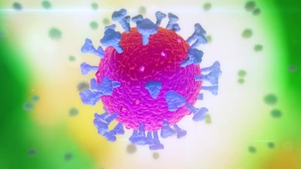 Virus Distribution Air Filmato Movimento Film Scientifici Cinematografici Campo Medico — Video Stock