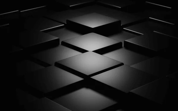 Black cube abstract texture background3d illustration render — Stock Photo, Image