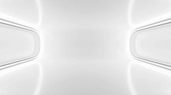 Abstact λευκό μοντέρνα αρχιτεκτονική φόντο 3d εικονογράφηση καθιστούν — Φωτογραφία Αρχείου