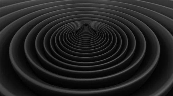 Abstrakte schwarze Strudel Hintergrund 3D-Illustration rendern — Stockfoto