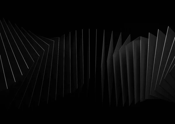 Cuadrados negros que forman una estructura de anillo espiral espiral ilustración 3d renderizado ilustración —  Fotos de Stock