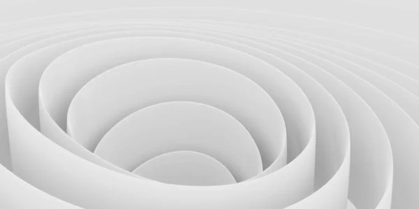 Λευκό τέμνονται 3d σπείρες, αφηρημένη ψηφιακή απεικόνιση καθιστούν, σύγχρονο φουτουριστικό μοτίβο φόντου — Φωτογραφία Αρχείου