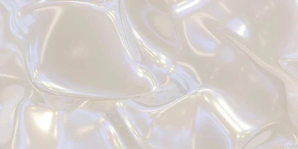 Глянцева біла рідина глянцеве дзеркало водяний ефект фону текстури 3d рендеринга ілюстрація — стокове фото