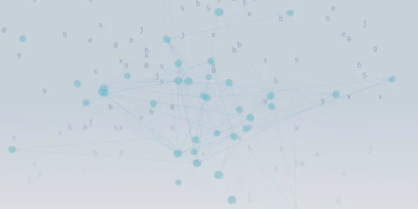 Big Data concept bleu code de programme blanc et gris fond 3d rendre illustration — Photo